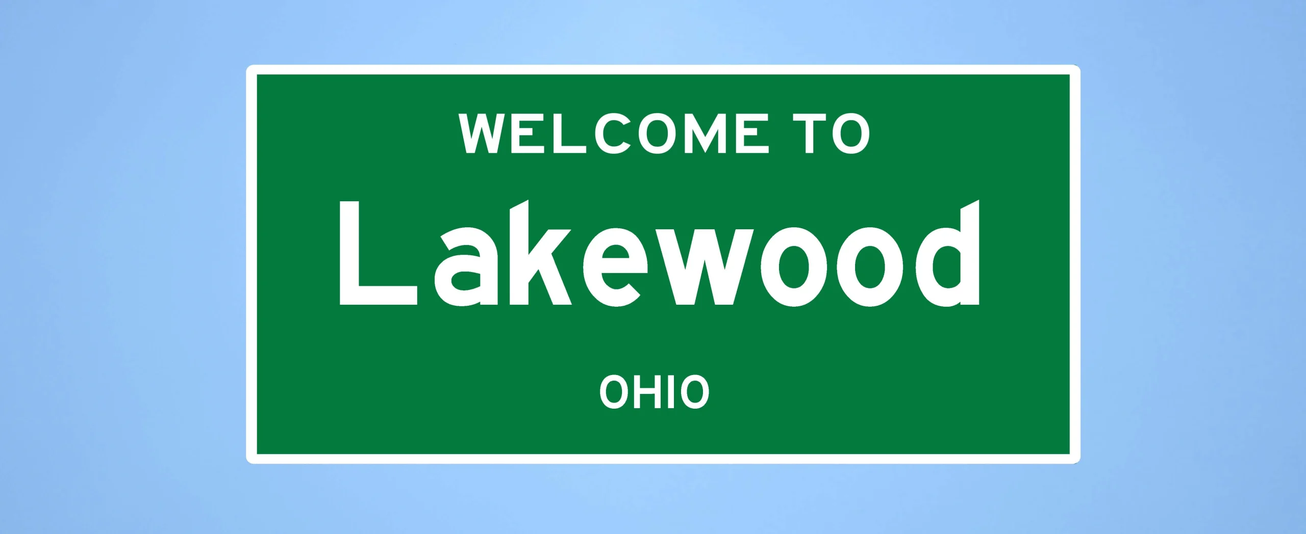 Welcome to Lakewood Road Sign